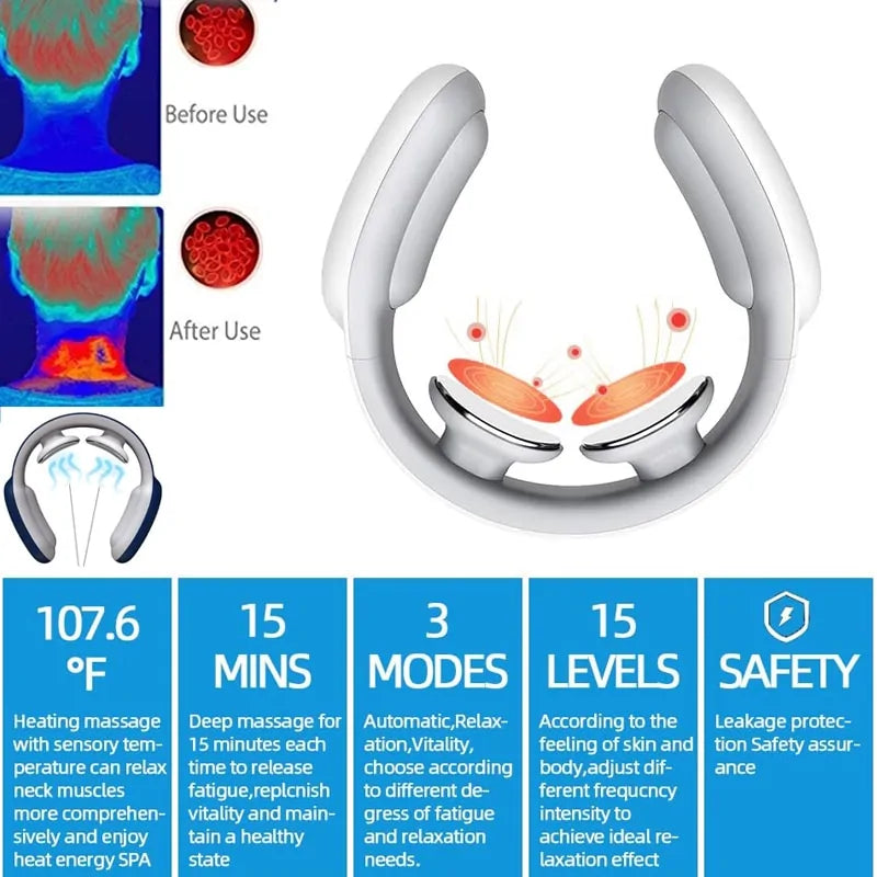 Electric Neck Massager: Pain Relief & Relaxation for Cervical Vertebra